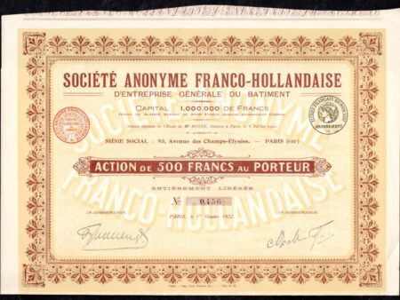 Société Anonyme Franco-Hollandaise (4x)